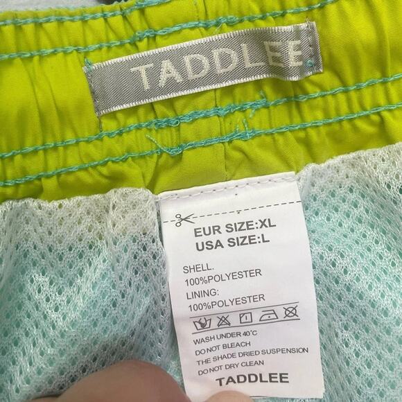 Taddlee Men’s Size US Large Mint Green Swim Trunks Shorts - Picture 3 of 4